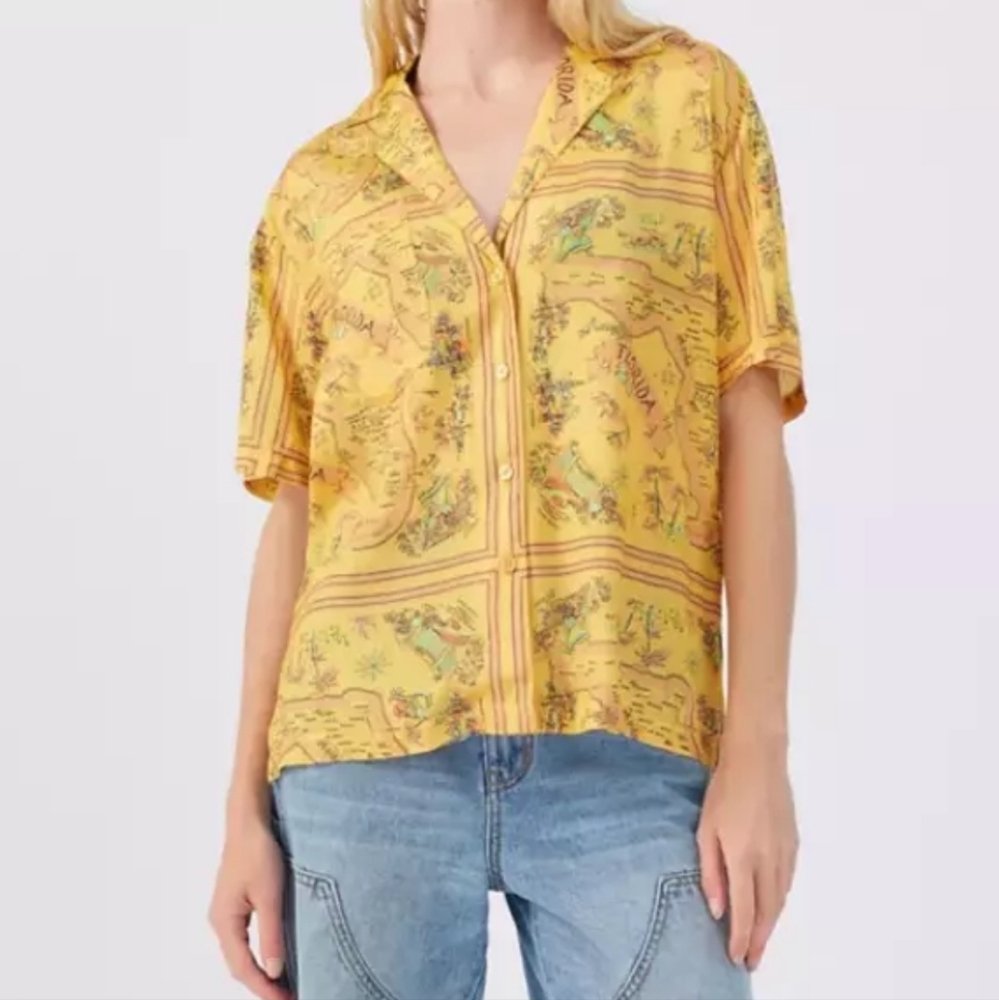 Urban Outfitter S Florida Print Women's Top - Picture 2 of 8